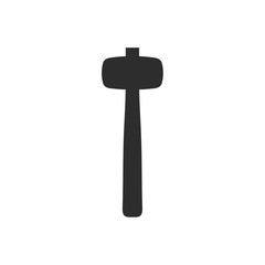 Hammer icon template black color editable. Hammer symbol Flat vector sign isolated on white background. Simple vector illustration for graphic and web design.