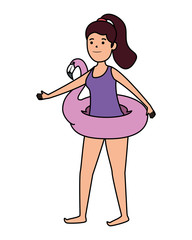 happy young girl with flemish float character