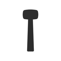 Hammer icon template black color editable. Hammer symbol Flat vector sign isolated on white background. Simple vector illustration for graphic and web design.