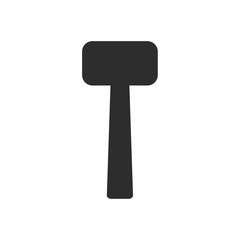 Hammer icon template black color editable. Hammer symbol Flat vector sign isolated on white background. Simple vector illustration for graphic and web design.