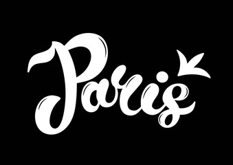 Paris. Hand drawn lettering