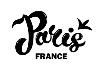 Paris. Hand drawn lettering