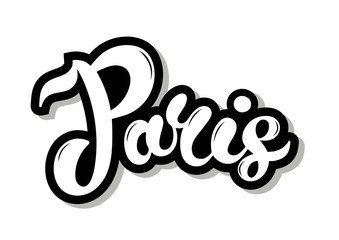 Paris. Hand drawn lettering