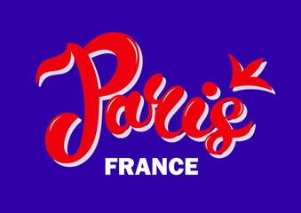 Paris. Hand drawn lettering