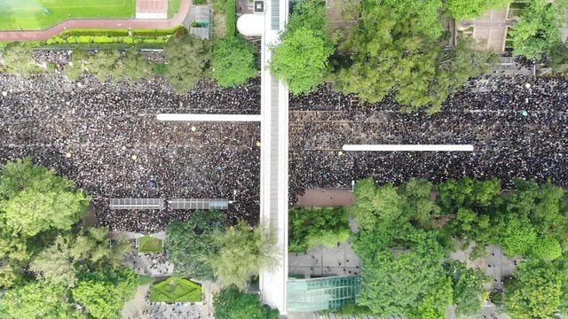 2 million protesters stand out to oppose a controversial extradition bill on June 16 2019 hong kong