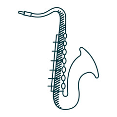 saxophone instrument musical isolated icon