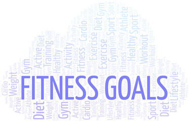 Fitness Goals word cloud. Wordcloud made with text only.