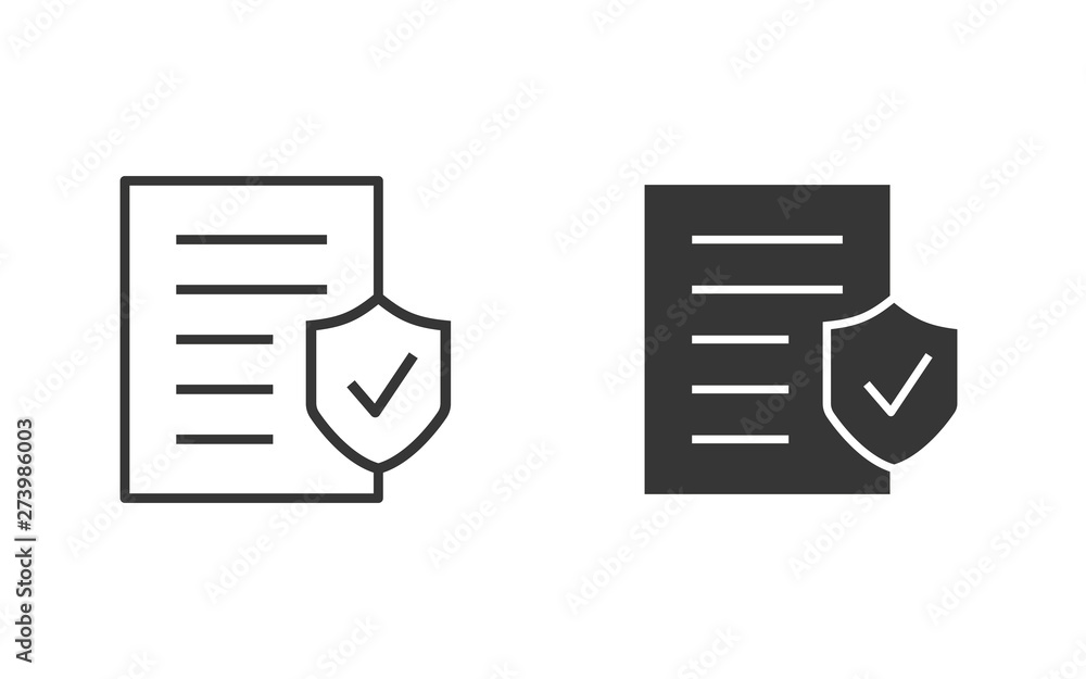 Poster data security vector icon for graphic and web design.