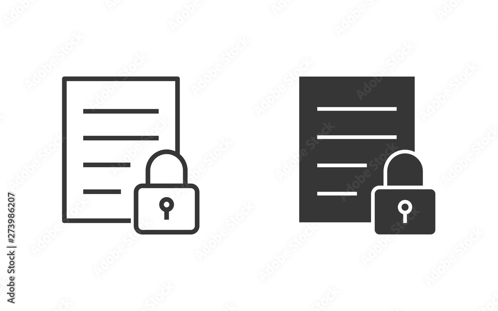 Poster data security vector icon for graphic and web design.