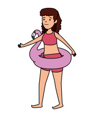 happy young girl with flemish float character