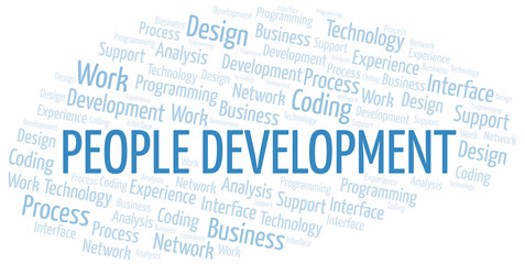 People Development word cloud. Wordcloud made with text only.
