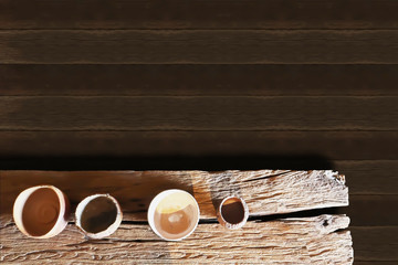 Background image top view of artistic artifact artwork object presentation show beutiful row of...