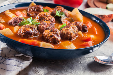 Albondigas - tomato soup with meatballs