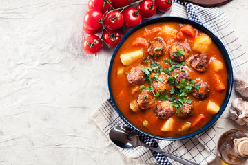 Albondigas - tomato soup with meatballs