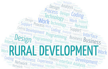 Obraz premium Rural Development word cloud. Wordcloud made with text only.