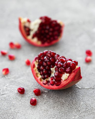 Ripe pomegranate fruits