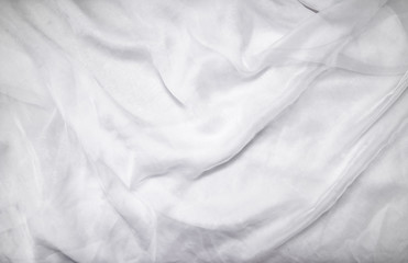 Background of white silk fabric