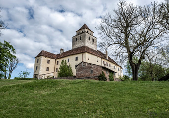 Fototapeta na wymiar The ancient tower of the Eggenberg in Austria dated by XVII century is very popular monument