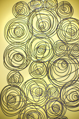 Fototapeta premium Metal cable spiral design like an abstract art