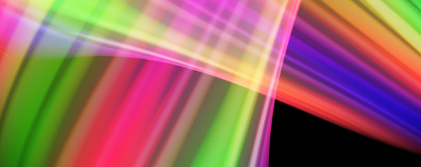 Modern rainbow liquid color flow colorful poster. Wave Liquid shape in black color background. Abstract composition