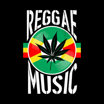 reggae music roots vinyl retro jamaican map flag distressed music poster