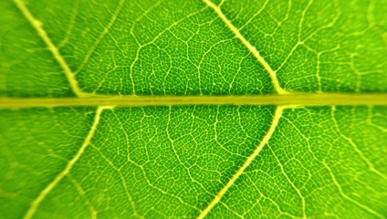 Close up green leaf texture