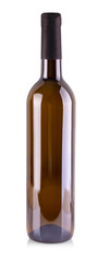 The  bottle of white wine isolated on white background
