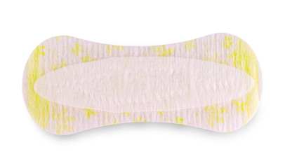 The close up of woman hygiene protection on white background with clipping path