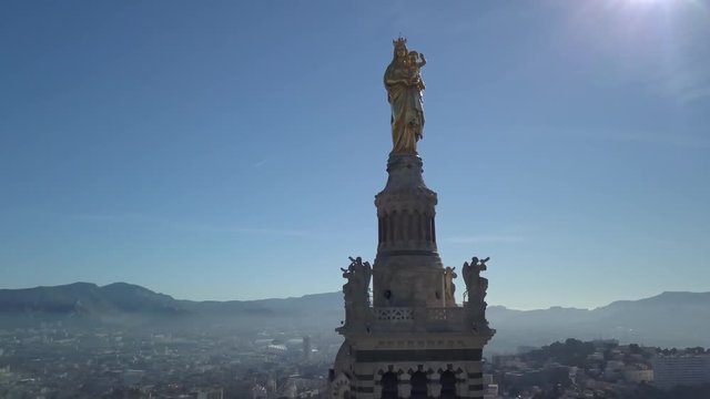 Basilique notre dame de la garde Marseille Drone