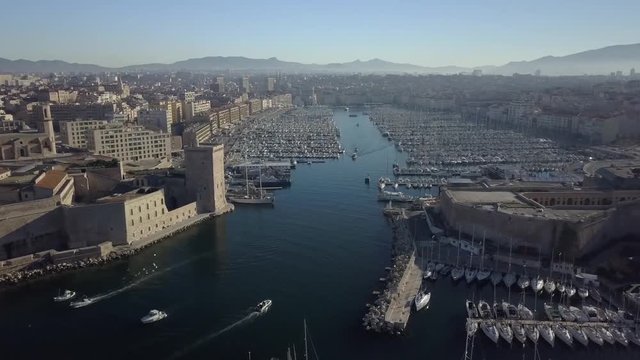 Vieux port de Marseille Drone