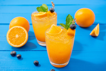 Fresh squeezed orange juice drinks