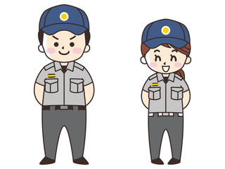 救急隊員の男女