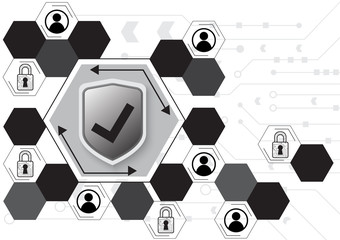 High tech technology geometric