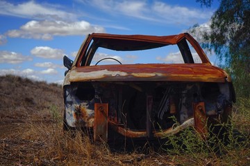 abandoned old car