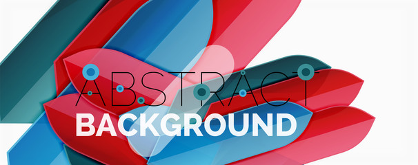 Geometric abstract background. Dynamic shapes composition