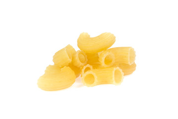 dry macaroni  isolated  on white