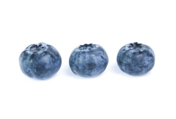 blueberries isolated on white background