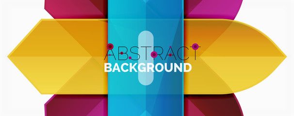 Geometric abstract background. Dynamic shapes composition