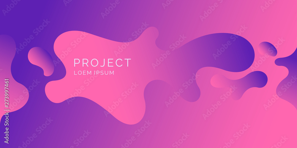 Poster bright poster with dynamic waves. vector illustration in minimal style