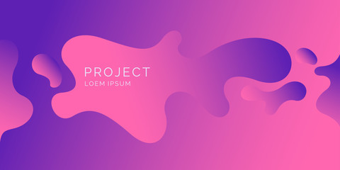 Bright poster with dynamic waves. Vector illustration in minimal style