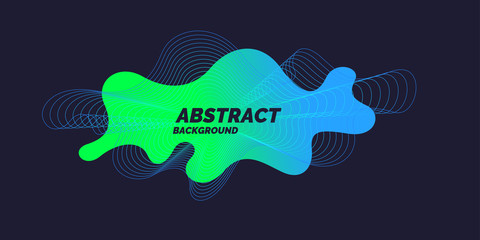 Vector abstract background with dynamic waves and lines.