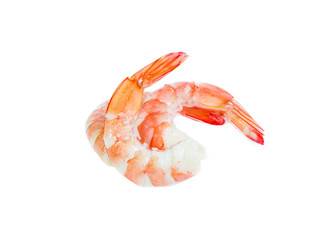 Shrimp isolated on the white background