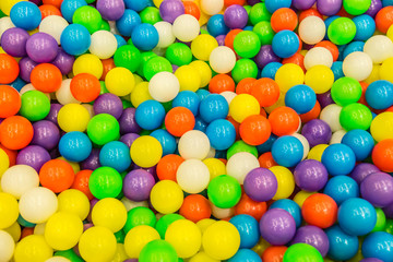 Fototapeta na wymiar lots colorful plastic balls for background view