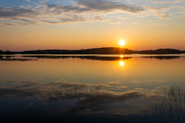 Fototapeta na wymiar Sunset in Sweden