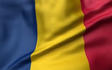 3D Illustration of Chad Flag