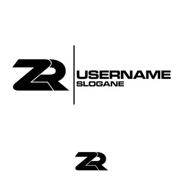 zr logo concept black and white