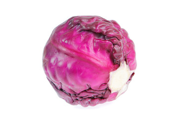 Obraz premium red cabbage isolated on whited background