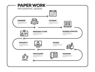 PAPER WORK INFOGRAPHIC DESIGN