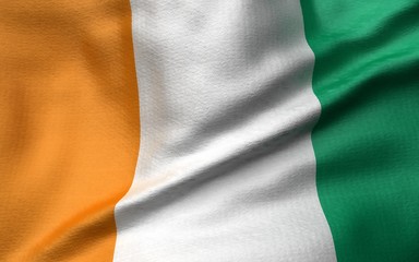 Fototapeta premium 3D Illustration of Cote d'Ivoire Flag