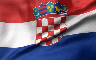 3D Illustration of Croatia Flag